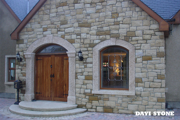 Window Surrounding Yellow Stone Granite G682 visual surface Pineapple - Dayi Stone